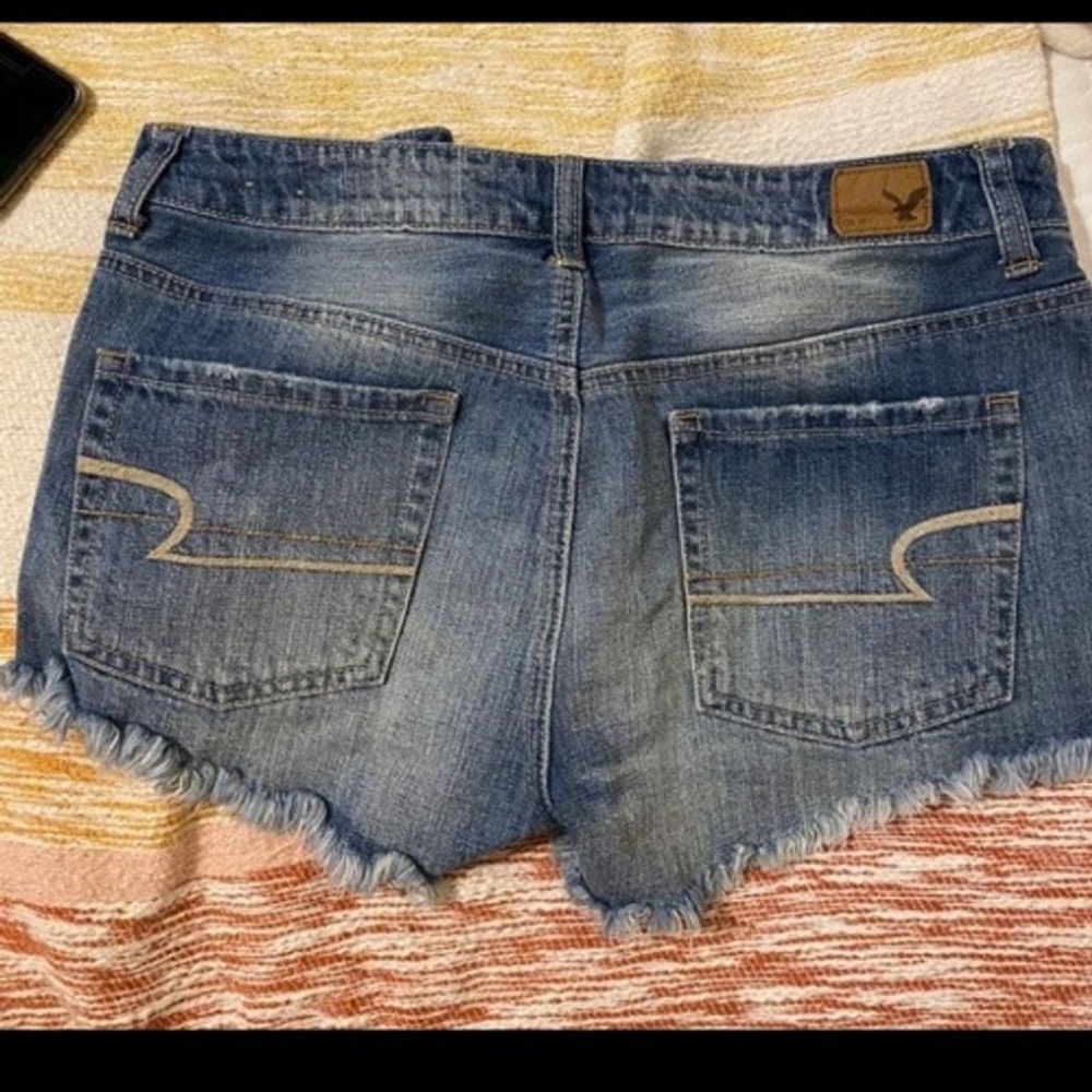 American Eagle Blue Denim Cutoffs